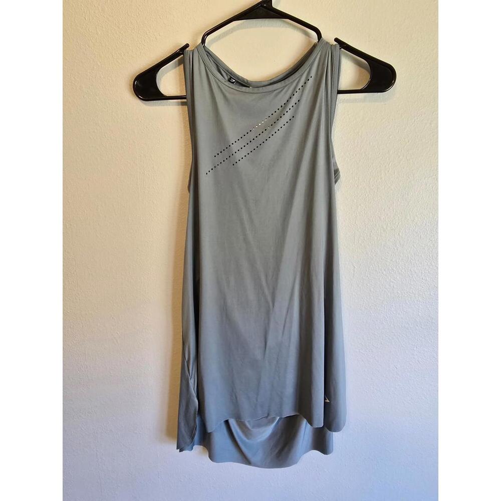 Gymshark Grey Vented Open Back Workout Tank (S)